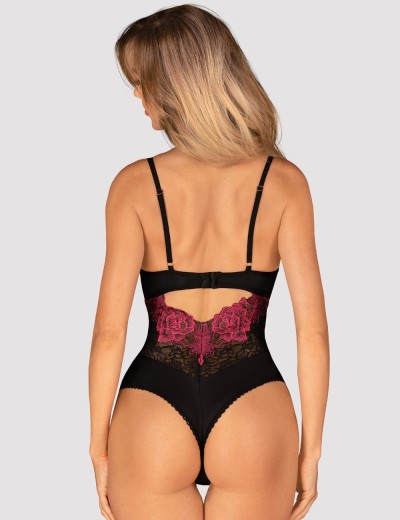 Соблазнительное боди Obsessive ROSENTY TEDDY, Цвет: черный, Размеры: XS/S, изображение 2