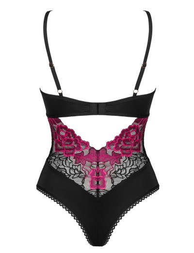 Соблазнительное боди Obsessive ROSENTY TEDDY, Цвет: черный, Размеры: XS/S, изображение 4