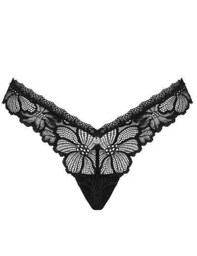 Кружевные трусики Obsessive SERAFIA PANTIES, Цвет: черный, Размеры: XS/S, изображение 3