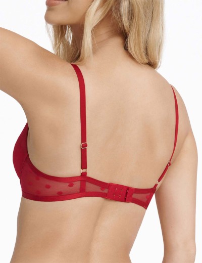 Бюстгальтер пуш-ап в горох Esotiq IZZIE 40920 красный, Цвет: красный, Размеры: 65E, изображение 2