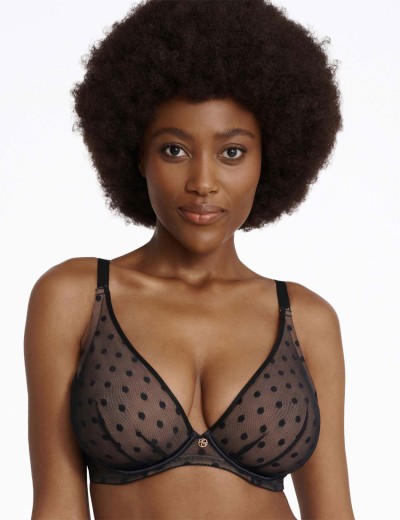 Мягкий бюстгальтер в горошек Esotiq IZZIE 40921 черный, Цвет: черный, Размеры: 70C, изображение 2