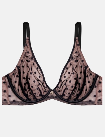 Мягкий бюстгальтер в горошек Esotiq IZZIE 40921 черный, Цвет: черный, Размеры: 70C, изображение 7