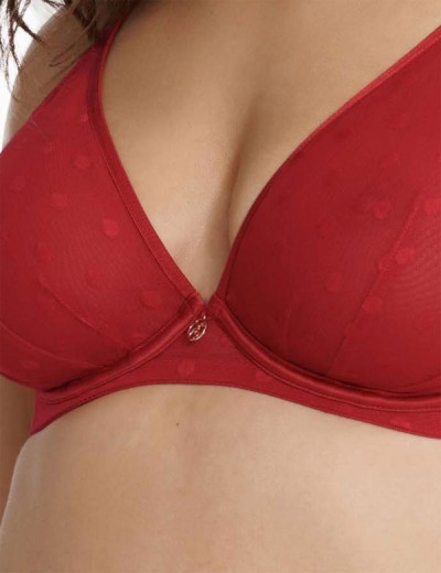 Мягкий бюстгальтер в горошек Esotiq IZZIE 40921 красный, Цвет: красный, Размеры: 75C, изображение 4