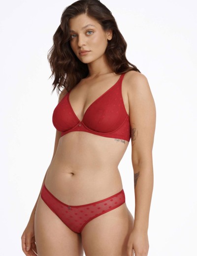 Мягкий бюстгальтер в горошек Esotiq IZZIE 40921 красный, Цвет: красный, Размеры: 75C, изображение 6