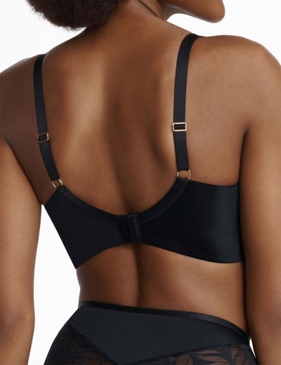 Атласный бюстгальтер с кружевом Esotiq ISABELLE 41022 черный, Цвет: черный+графит, Размеры: 70J, изображение 2