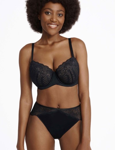 Атласный бюстгальтер с кружевом Esotiq ISABELLE 41022 черный, Цвет: черный+графит, Размеры: 70J, изображение 9