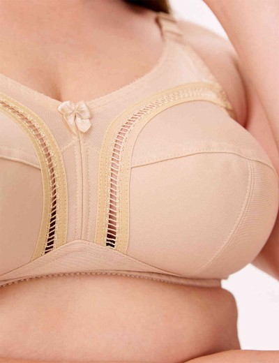 Бюстгальтер мягкий без косточек Misstyle 4122 / 122 бежевый, Цвет: бежевый, Размеры: 110F, изображение 3