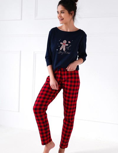 Женская пижама с брюками Sensis AMMA, Цвет: темно-синий, Размеры: L, изображение 2