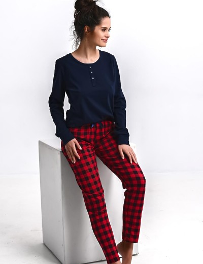 Утепленная пижама с брюками Sensis BONNIE, Цвет: темно-синий, Размеры: M, изображение 2