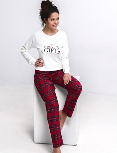 Хлопковая пижама с брюками Sensis MARIBEL, Цвет: белый, Размеры: L, изображение 3