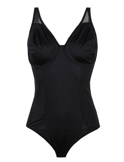 Моделирующее боди с мягкой чашкой Sollievo SARA nero, Цвет: nero (черный), Размеры: 80C, изображение 4