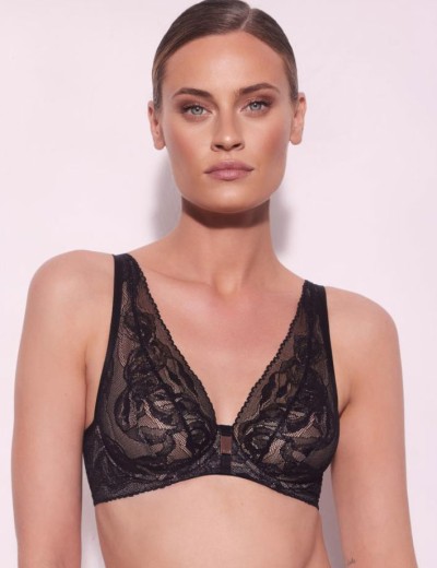 Кружевной бюстгальтер на косточках Alles FROZEN M Bralette black, Цвет: черный, Размеры: 70D, изображение 3