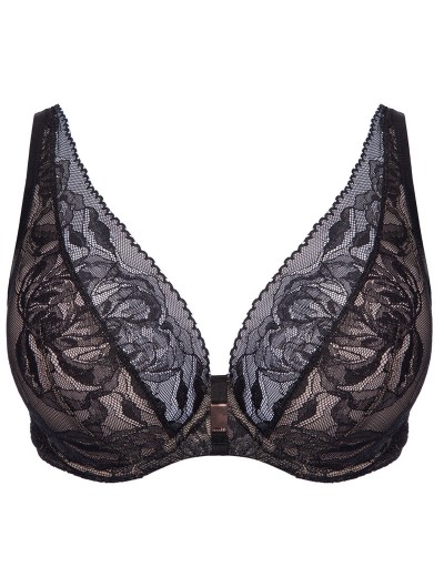 Бюстгальтер большого размера Alles FROZEN M Plus Bralette black, Цвет: черный, Размеры: 100B, изображение 8