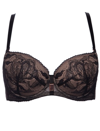 Бюстгальтер балконет пуш-ап Alles FROZEN 01 P-UP black, Цвет: черный, Размеры: 65G, изображение 8