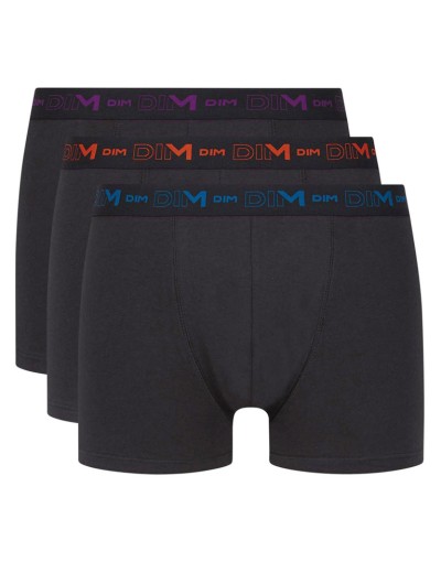 Черные боксеры с цветным поясом (3 шт) Dim 6596/3 смородина/оранжевый/синий, Цвет: черный (смородина/ор, Размеры: M, изображение 3