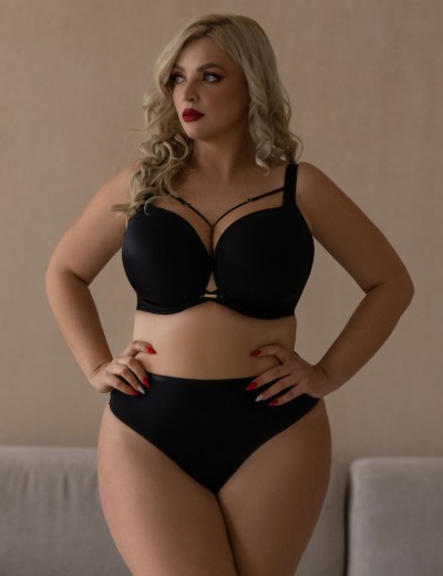 Трусы стринги высокие Kris Line CASUAL stringi high waist, Цвет: черный, Размеры: L, изображение 3