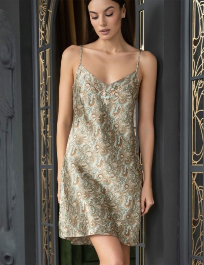 Атласная сорочка с узором Mia-Amore TERESA 7380, Цвет: мультколор, Размеры: S, изображение 3