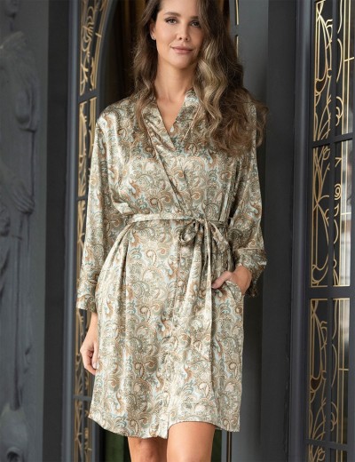 Халат кимоно из атласа Mia-Amore TERESA 7383, Цвет: мультколор, Размеры: 2XL/3XL, изображение 5