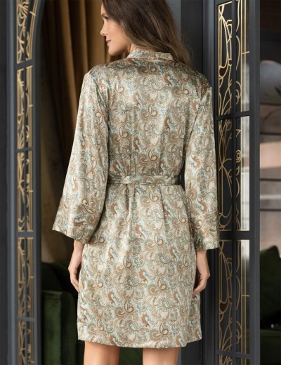 Халат кимоно из атласа Mia-Amore TERESA 7383, Цвет: мультколор, Размеры: 2XL/3XL, изображение 2