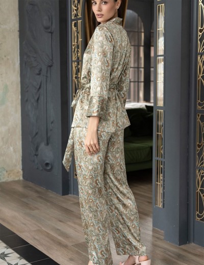 Атласная женская пижама Mia-Amore TERESA 7386, Цвет: мультколор, Размеры: M, изображение 3