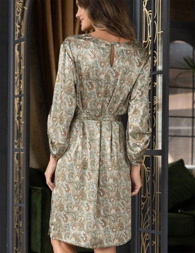 Атласное домашнее платье Mia-Amore TERESA 7388, Цвет: мультколор, Размеры: S/M, изображение 2