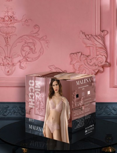 Мягкий бюстгальтер с поддержкой Mioocchi MALENA 8117 nero, Цвет: nero (черный), Размеры: 80C, изображение 4