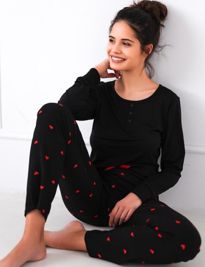 Женская пижама с брюками Sensis ETERNITY, Цвет: черный, Размеры: L, изображение 3