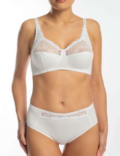 Трусы слипы хлопковые Valmira 2955/C белый с голубым, Цвет: белый с голубым, Размеры: M, изображение 3