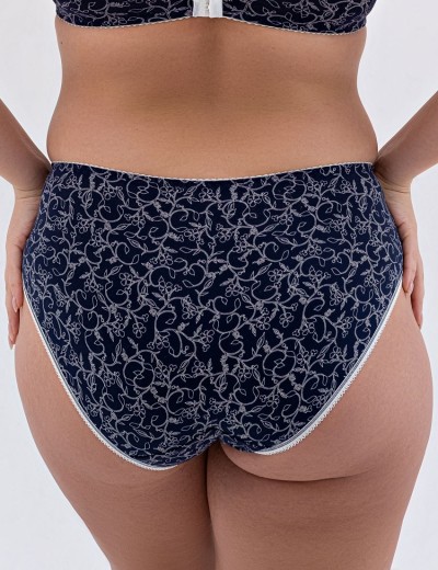 Трусики из хлопка Valmira 2929/C синий с молоком, Цвет: синий с молоком, Размеры: 4XL, изображение 2