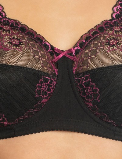 Хлопковый бюстгальтер без косточек Valmira 1205/C ночная азалия, Цвет: ночная азалия, Размеры: 85C, изображение 4