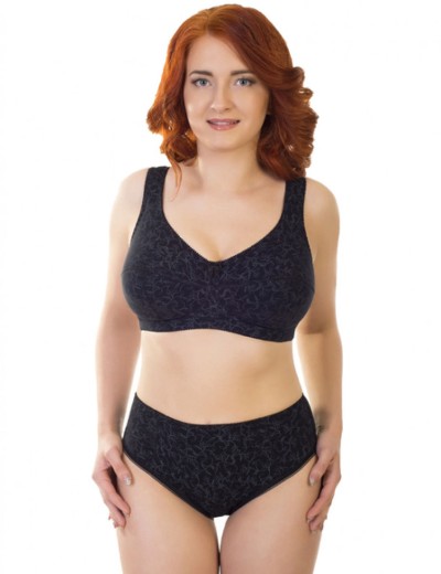 Трусики из хлопка Valmira 2929/C черный с серым, Цвет: черный с серым, Размеры: M, изображение 5