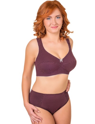 Трусики из хлопка Valmira 2929/C вино в крапинку, Цвет: вино в крапинку, Размеры: M, изображение 3