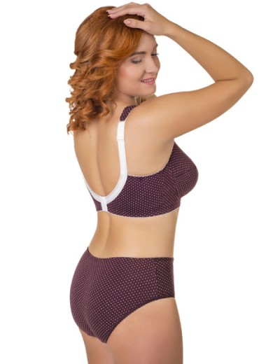 Трусики из хлопка Valmira 2929/C вино в крапинку, Цвет: вино в крапинку, Размеры: M, изображение 2