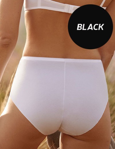 Завышенные хлопковые трусы Janira SKIN COTTON 1030806 black, Цвет: black (черный), Размеры: L, изображение 2