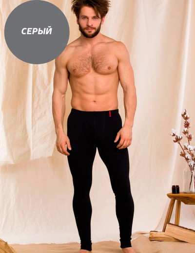 Кальсоны мужские Key MXL 155 TERMO, Цвет: серый, Размеры: M, изображение 2