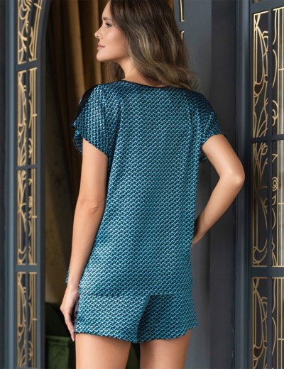 Атласный комплект Mia-Amore GENUA 7402, Цвет: голубой, Размеры: 3XL, изображение 2