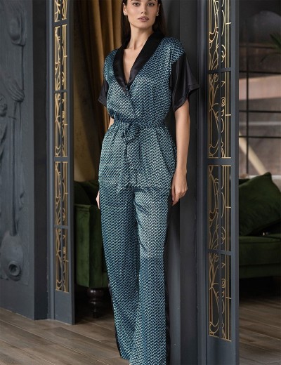 Женский атласный комплект Mia-Amore GENUA 7406, Цвет: голубой, Размеры: S, изображение 3