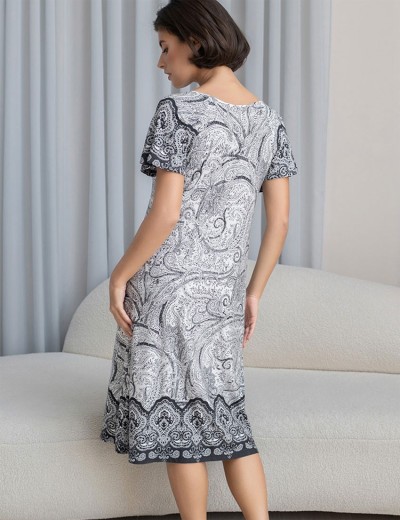 Ночная сорочка больших размеров Mia-Amore LUCIA 1918, Цвет: молочный+узор, Размеры: 2XL, изображение 2