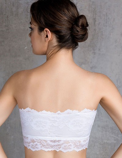 Кружевной топ бандо Mioocchi VIVIAN 7590 bianco, Цвет: bianco (белый), Размеры: XS, изображение 3