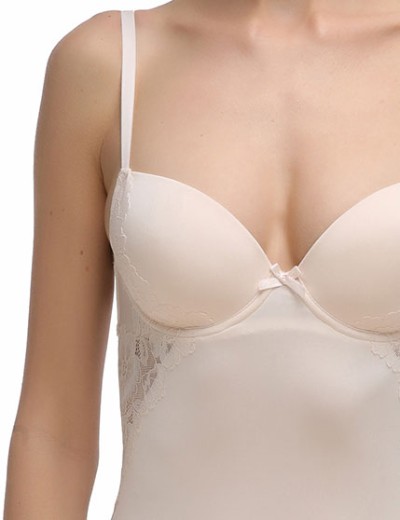 Моделирующее боди с формованной чашкой Mioocchi VIVIAN 7591 cipria, Цвет: cipria (пудровый), Размеры: 80B, изображение 3