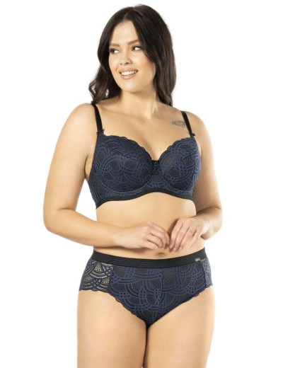 Кружевные трусы шорты Mefemi DEBORA SZORTY индиго, Цвет: индиго, Размеры: XL, изображение 3