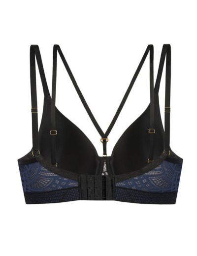 Бюстгальтер минимайзер Mefemi DEBORA U minimizer индиго, Цвет: черный+индиго, Размеры: 80D, изображение 6