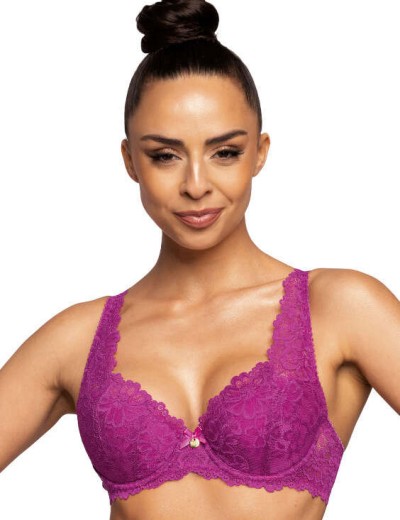 Бюстгальтер балконет кружевной MAT CARMELA magenta M-053-22, Цвет: фиолетовый, Размеры: 70F, изображение 3