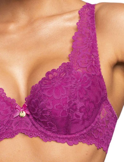 Бюстгальтер балконет кружевной MAT CARMELA magenta M-053-22, Цвет: фиолетовый, Размеры: 70F, изображение 4