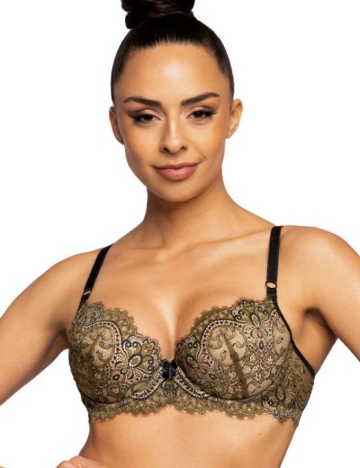 Бюстгальтер пуш-ап MAT CHELSEA M-3703-11 khaki-czarny, Цвет: зеленый, Размеры: 85B, изображение 3