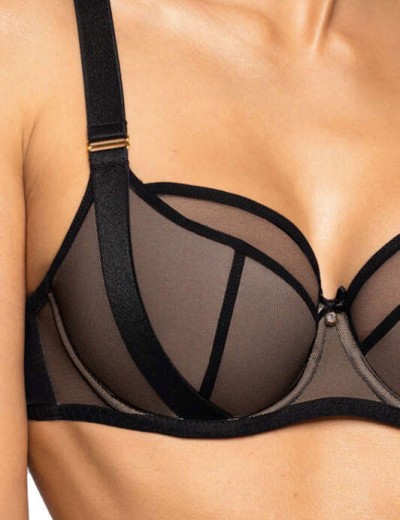 Бюстгальтер полумягкий MAT DENISE M-0201-21 czarny, Цвет: черный, Размеры: 90C, изображение 4