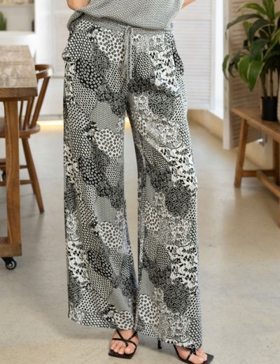 Комплект брюки и топ Mia-Amore AVELINA 5126, Цвет: черно-белый, Размеры: S, изображение 5