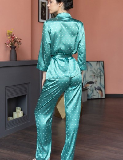 Атласный комплект-тройка Mia-Mella CLEVER 8946 ментол, Цвет: ментол, Размеры: L, изображение 4