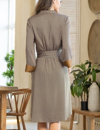 Удлиненная рубашка-халат Mia-Amore DONNA 5137, Цвет: коричневый, Размеры: 4XL, изображение 2