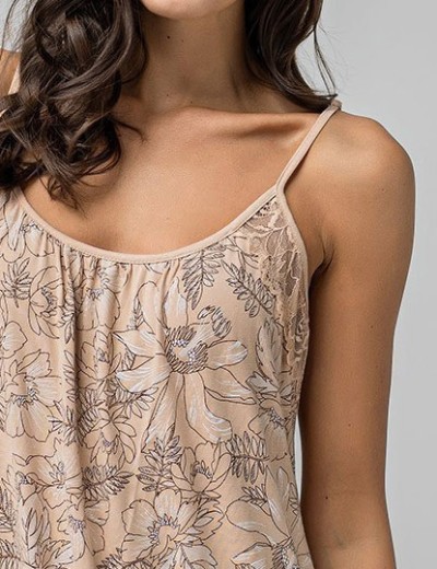 Трикотажная ночная сорочка Mia-Amore NELLY 1940, Цвет: бежевый, Размеры: S, изображение 5